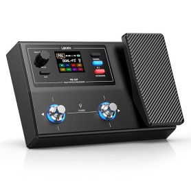 LEKATO ME-02P Pédale multi-effets pour guitare avec pédale d'expression, 100 préréglages 40 rythmes de batterie, audio 24 bits b