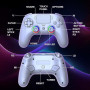 Subsonic - Manette sans Fil pour PS5 et PC - LED RGB - Blanche | Ergonomique, LED Programmables, Fonction Vibration, Pavé Tactil