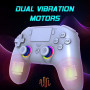 Subsonic - Manette sans Fil pour PS5 et PC - LED RGB - Blanche | Ergonomique, LED Programmables, Fonction Vibration, Pavé Tactil