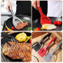 3 Pièces Pinces Spatule pour Œuf au Plat, PP Léger Compact | Antiadhésif, Facile à Nettoyer, Usage la Cuisine et Restaurant, For