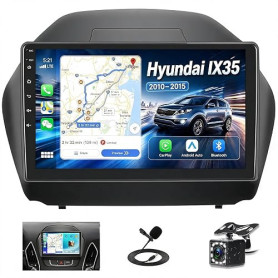 CAMECHO Carplay Autoradio pour Hyundai ix35 2010-2015 | CarPlay/Android Auto Sans fil, 10" HD IPS, Son DSP, Plug&Play, FM RDS BT
