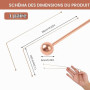 Baguette de Sourcier en Cuivre pur à 99,9% 2pcs, Idéale pour Recherche D'eau, Chasse au Trésor Localisation D'objets Enfouis, Ba