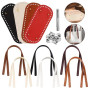 65 Pièces PU Anse pour Sac à Main 12 Anse de Sac avec Rivets 4 Couleurs Fond de Sac à Crocheter Set de Fond de Sac à Poignée Rem