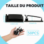 50 Clips Auto-adhésifs pour Câbles, Organiseur de Câbles en Plastique, Gestion des Câbles pour TV, PC, Ordinateur Portable, Câbl