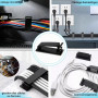 50 Clips Auto-adhésifs pour Câbles, Organiseur de Câbles en Plastique, Gestion des Câbles pour TV, PC, Ordinateur Portable, Câbl