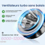 JODSONE Aspirateur Ongle à Haute Aspiration 12000 tr/min, pour Ongles en Acrylique, 120W Haute Puissance Collecteur de Poussière