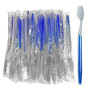 UILYNIU 24 Pièces Brosse à Dents de Voyage Emballées Individuellement, Brosses à Dents Jetables avec Manche Bleu, Portable Paque