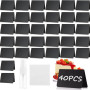 SENENQU Lot de 40 Mini Tableau Noir Avec 12 Stylos de Couleur, Type A - Mini Panneau D'affichage, Petit Tableau Noir pour Boulan