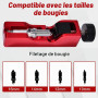 LEONTOOL Outil d’écartement des bougies d’allumage avec 32 lames Jauge d’épaisseur en acier et jauge d’écartement pour la plupar