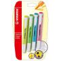 STABILO swing cool - Surligneur - blister x 4 surligneurs fluo - jaune, vert, bleu, rose