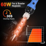Wiecok Fer a Souder Etain, Fer à Souder Kit 60W, Fer à Souder Température Réglable 200~480℃, Interrupteur ON/OFF, 5 Pointes de F