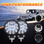 RIGIDON 2x Mini Phare de Travail Led, 3.2 Pouces 42W Spot Led 4x4 Ronde | 12V 24V, 6000K Blanc, étanche, Spot Feu antibrouillard