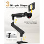 NB Ergonomic Smoovex Bras de Moniteur pour Écran 17 à 32'', Charge 9 kg | Bras pour écran, Support Ecran PC, Bras Mécanique Écra