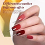 BORN PRETTY Vernis Gel Semi Permanent Transparent 6 Couleurs 7ml | Nuances automne hiver ambre cristal translucide rouge brun or