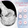 Born Pretty Vernis Semi Permanent Pailleté, 6 Couleurs Or Rouge Argent Brillant Réfléchissant Gel Nail Polish Soak Off U V/LED S