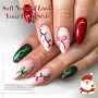 Born Pretty Vernis Gel UV Noël Vert Sapin Rouge Bordeaux Vert - Vernis à Ongles Semi-Permanent Paillettes Or Paillettes Multicol