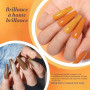 Born Pretty Vernis à ongles UV Orange Glitzer Rot Dunkelpflaume Braun | Vernis à ongles gel pour l'automne et l'hiver - Vernis U