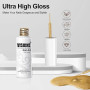 Vishine Gel Liner Nail Art Métallique Argent Or Bronze 2pcs – Effet Chrome Miroir 3D, Vernis Gel de Traçage avec Pinceau Fin pou