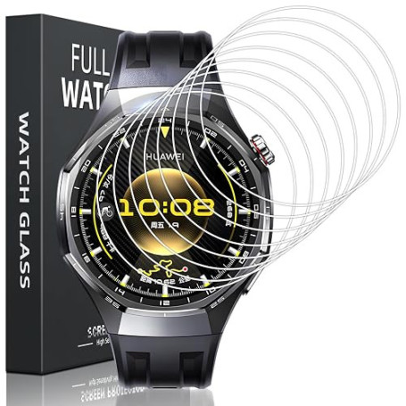 Kokio 8 Pièces Protection Écran pour Huawei Watch GT6 Pro 46mm/GT 6 Pro 46mm Verre Trempé,Dureté 9H Sans Bulles Haute HD Anti-Ra