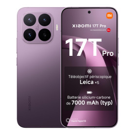 XIAOMI 17T Pro Smartphone 12+256 Go Téléobjectif Leica x5 - Violet foncé | Écran 6,83 pouces 144Hz, batterie 7000mAh, 5G, HyperC