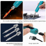 Kit de fer à souder sans fil à souder sans fil, rechargeable par USB, avec écran LCD, température réglable de 200 à 450 °C, fer