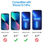 JETech Verre Trempé pour iPhone 13/13 Pro, Lot de 3 | Transparent HD, Protection D'écran Anti-Rayures