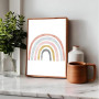 AFCJLTO Lot de 3 posters，Affiche Chambre Enfant Deco， Tableau Fille Decoration，Arc-en-Ciel Nuage Soleil Affiche sans Cadre，Idéal