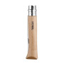 Opinel - N°12 Couteau de Poche Cranté - Lame 12 cm Acier Inox, Manche Bois de Hêtre, Usage Quotidien, Bague de Sécurité Virobloc