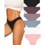 ALL OF ME Lot de 6 Slips Femme Coton Culotte pour Femme sous-vêtements Soft Hipster Sexy Panties Caleçons Doux Multipack S-XL