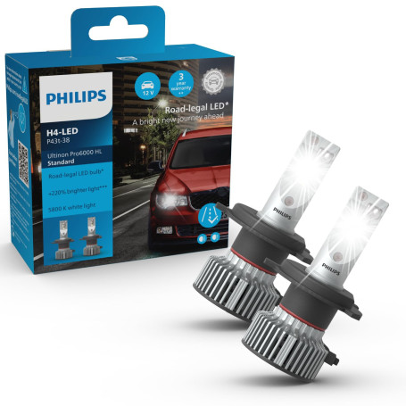 PHILIPS Ampoule, projecteur longue portée 11342U60SX2 | routière* + 220% de lumière plus claire**