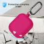 KOKOKA Coque Étui pour AirPods Pro 3 avec Kit de Nettoyage, Watermelon Red | Housse en Silicone Etui de Protection Compatible av
