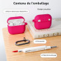 KOKOKA Coque Étui pour AirPods Pro 3 avec Kit de Nettoyage, Watermelon Red | Housse en Silicone Etui de Protection Compatible av