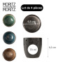 Moritz & Moritz SOLID Lot de 4 tasses à expresso, en faïence, 70 ml, design réactif avec intérieur coloré, petites tasses à café