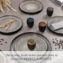 Moritz & Moritz SOLID Lot de 4 tasses à expresso, en faïence, 70 ml, design réactif avec intérieur coloré, petites tasses à café