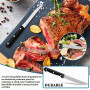Gymdin Couverts de Table, Service de Table 6 Personnes, Couvert en acier inoxydable avec couteau à steak, Set de couverts et mod