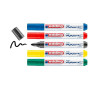 Edding 4500 Marqueur pour textiles - noir, rouge, bleu, vert, jaune - 5 pièces - pointe ronde de 2-3 mm - feutre textile lavable