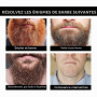 Spray Pousse Barbe Coffret Soin de La Barbe, Kit Croissance Barbe, Beard Oil Growth, Barbe Dermaroller, Kit Sérum Huile Barbe De