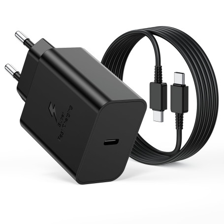 Chargeur USB C 45W Prise USB C Chargeur Charge Rapide pour Samsung Galaxy S26 S25 Ultra S24 S23 S22 S21 FE A57 A56 A55 A54 A37 A