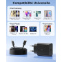 Chargeur USB C 45W Prise USB C Chargeur Charge Rapide pour Samsung Galaxy S26 S25 Ultra S24 S23 S22 S21 FE A57 A56 A55 A54 A37 A
