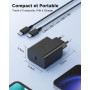 Chargeur USB C 45W Prise USB C Chargeur Charge Rapide pour Samsung Galaxy S26 S25 Ultra S24 S23 S22 S21 FE A57 A56 A55 A54 A37 A