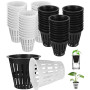 60 Pièces Pot Plantation Hydroponique, Filet Hydroponique en Plastique | 5.5cm Réutilisable Panier Hydroponie pour Hydroponique