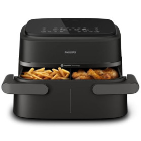 Philips Airfryer 1000 - Air Fryer Panier Flexible 7.1L, 10 modes | Panier avec séparateur amovible, technologie RapidAir, 90% de