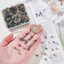 NBEADS Environ 415 Pcs Perles D'Agate Indiennes, 4mm Perles en Pierres Précieuses Naturelles Pierres semi-précieuses pour Bracel