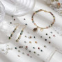 NBEADS Environ 415 Pcs Perles D'Agate Indiennes, 4mm Perles en Pierres Précieuses Naturelles Pierres semi-précieuses pour Bracel