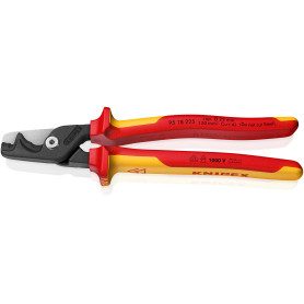 KNIPEX StepCut XL Coupe-câbles avec coupe par étapes poignée isolante bi-matière, certifiée VDE 225 mm, 95 18 225 SB