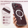 ORNARTO Diamantée Coque Magnétique pour iPhone 18 Pro Max | 17 Pro Max | Transparente, Haute Protection Anti-Choc Militaire, Des