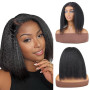 Yaki Kinky Straight 13X4 Lace Front Perruques Cheveux Humains Perruque Femme Naturelle Glueless Wig Human Hair Pré Plumés 150% D