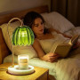 Tofficu Abat-Jour en Verre Vert, Globe Citrouille 12,5 cm pour Lampe | Ouverture 35 mm, Finition Texturée, Remplacement Pour Che