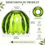 Tofficu Abat-Jour en Verre Vert, Globe Citrouille 12,5 cm pour Lampe | Ouverture 35 mm, Finition Texturée, Remplacement Pour Che