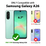 LeYi pour Coque Telephone Samsung Galaxy A26 5G avec 2 Verre Trempé Rose | Silicone Forme de Coeur d'amour Housse Étui de Protec
